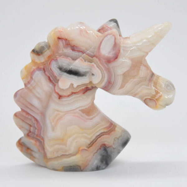 Yellow Crazy Agate Unicorn Head-ToShay.org