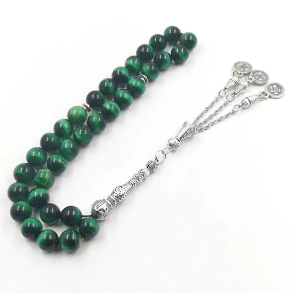 Green Tiger Eye Prayer Beads-ToShay.org