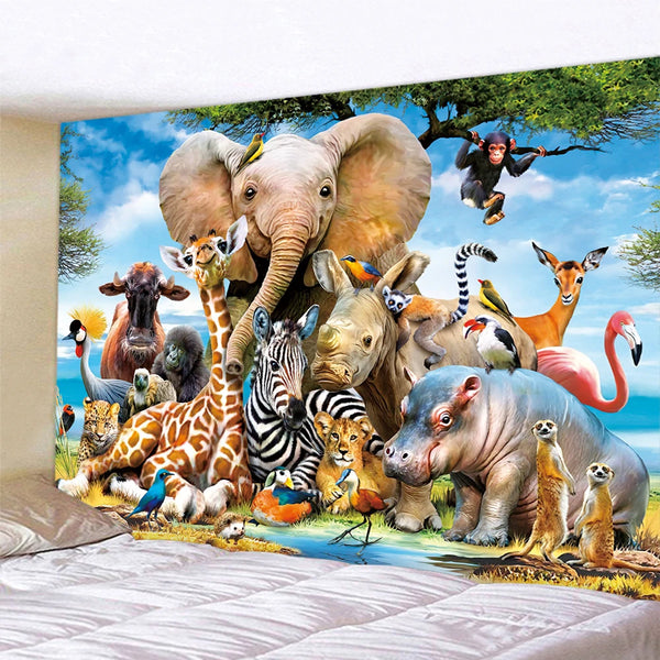 Jungle Animals Tapestry-ToShay.org