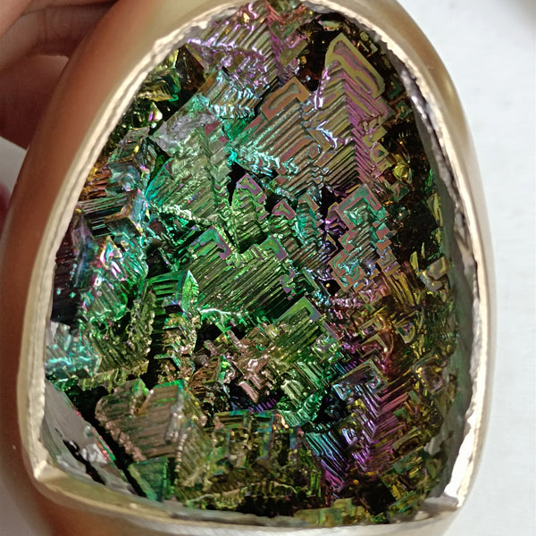 Gold Rainbow Bismuth Ore Egg-ToShay.org