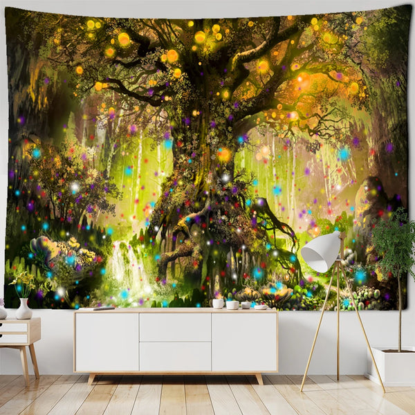 Tree Lantern Art Tapestry-ToShay.org