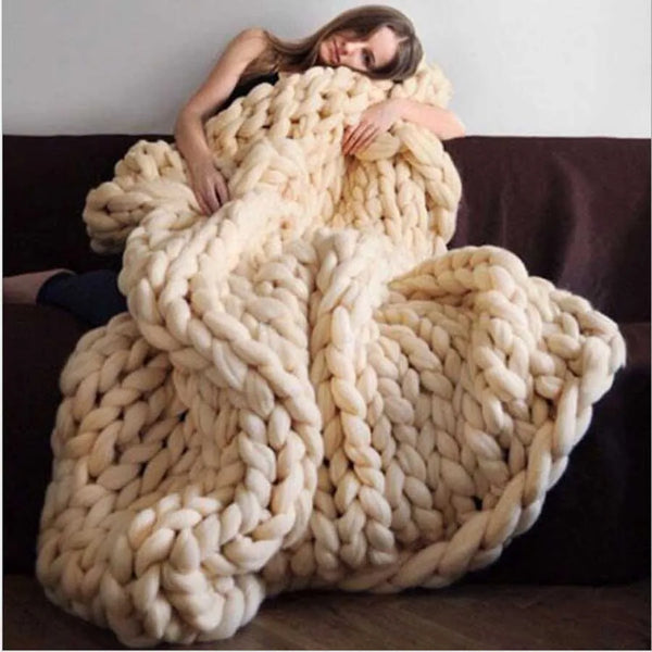 Wool Knitted Blanket-ToShay.org