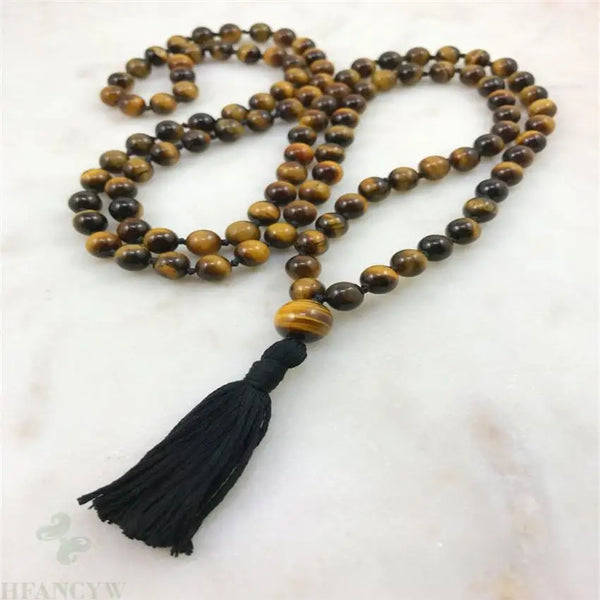 Yellow Tigers Eye Mala Beads-ToShay.org