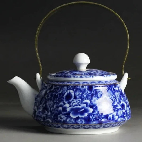 Blue White Porcelain Tea Pot-ToShay.org