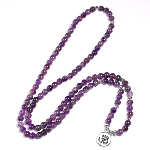 Purple Amethyst Mala Beads-ToShay.org