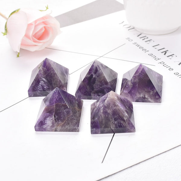 Purple Amethyst Crystal Pyramid-ToShay.org