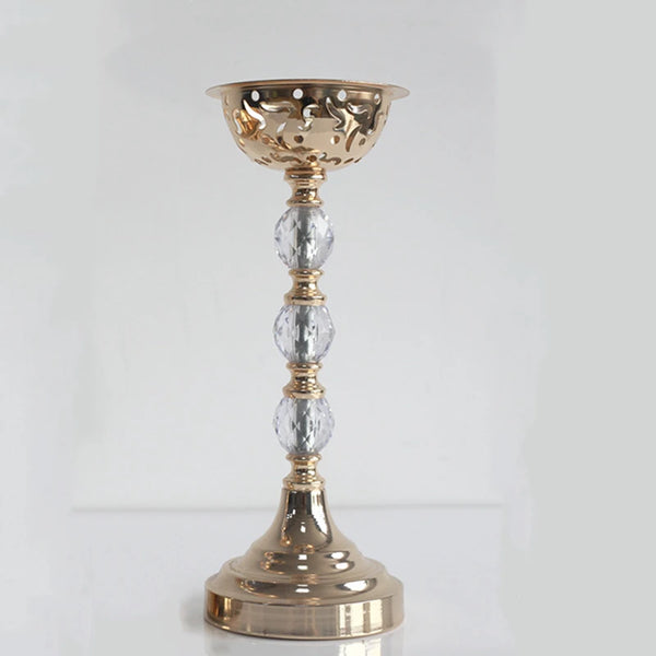 Gold Crystal Vase Candle Holder-ToShay.org