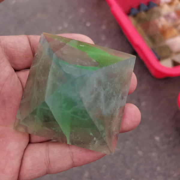 Green Fluorite Pyramid-ToShay.org