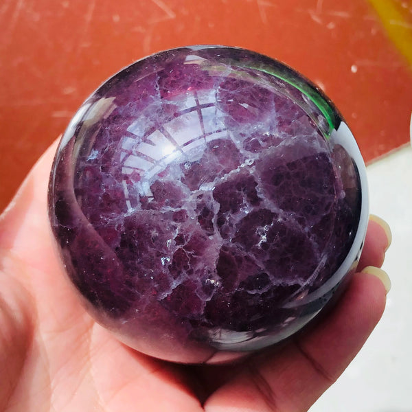 Purple Fluorite Quartz Ball-ToShay.org