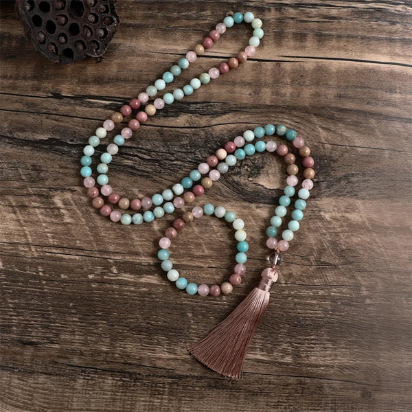 Blue Amazonite Mala Beads-ToShay.org