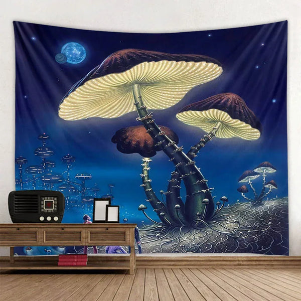 Mushroom Forest Tapestry-ToShay.org