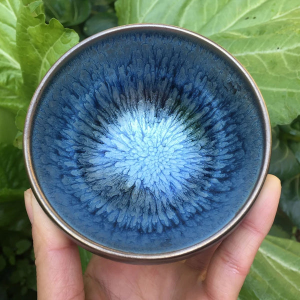 Blue Glaze Ceramic Tea Cup-ToShay.org