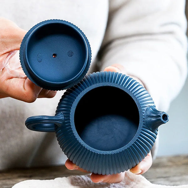 Blue Azure Clay Teapot-ToShay.org