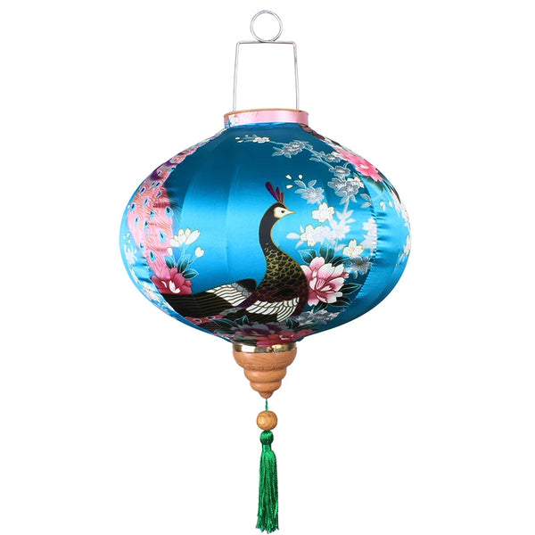 Peacock Silk Lanterns-ToShay.org