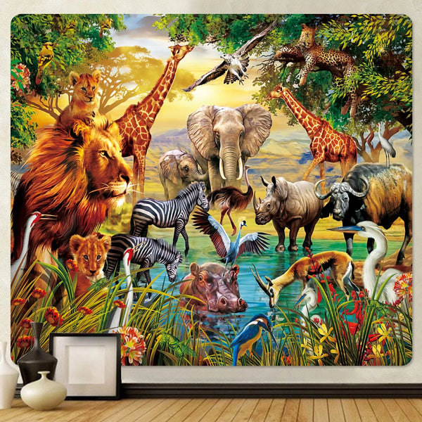 Jungle Animals Tapestry-ToShay.org