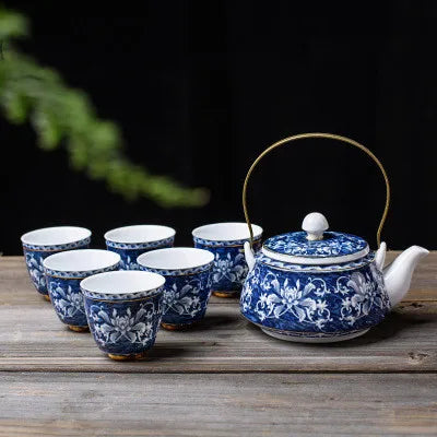 Blue White Porcelain Tea Set-ToShay.org