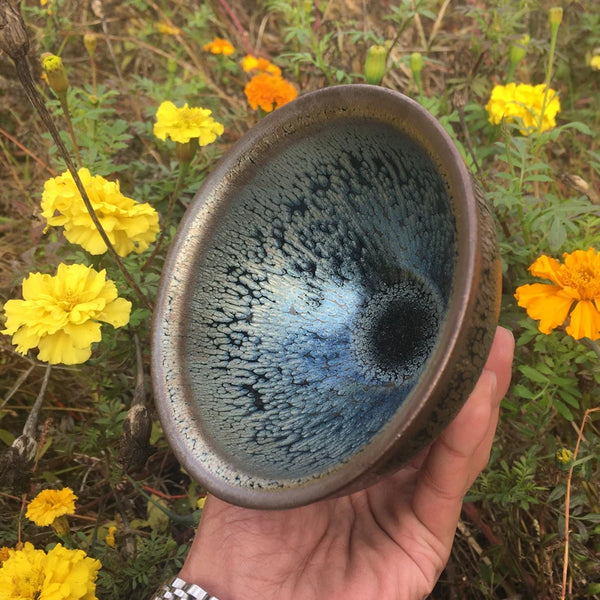 Blue Glaze Ceramic Tea Cup-ToShay.org