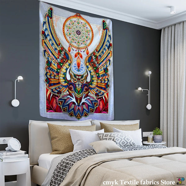 Owl Windbell Art Tapestry-ToShay.org