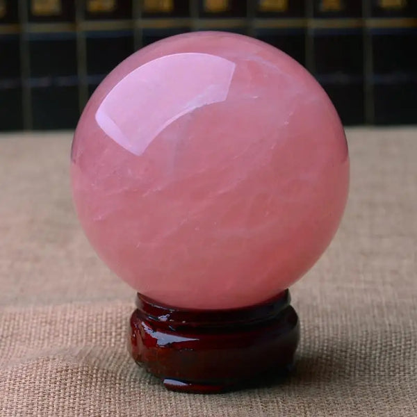 Pink Rose Quartz Crystal Ball-ToShay.org