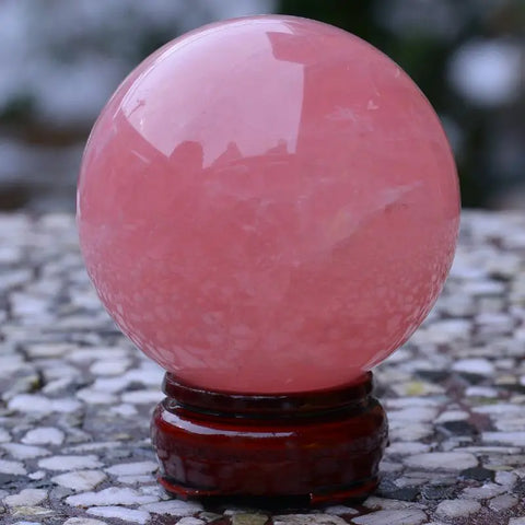 Pink Rose Quartz Crystal Ball-ToShay.org