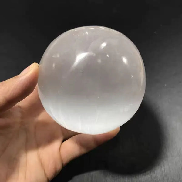 White Selenite Crystal Ball-ToShay.org