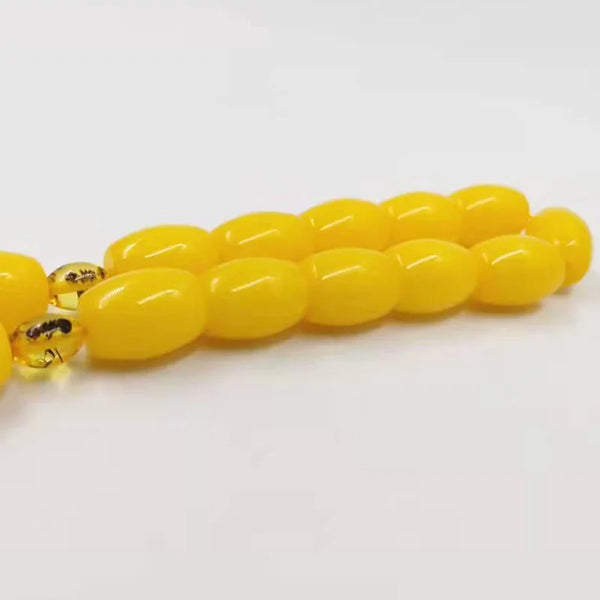 Yellow Amber Prayer Beads-ToShay.org