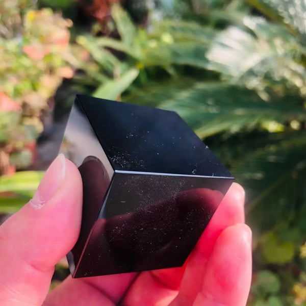 Black Obsidian Quartz Cube-ToShay.org