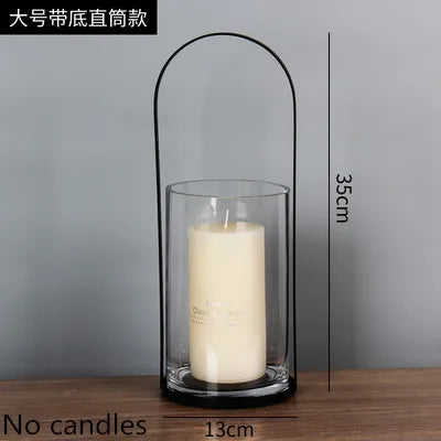 Clear Glass Candle Holder-ToShay.org