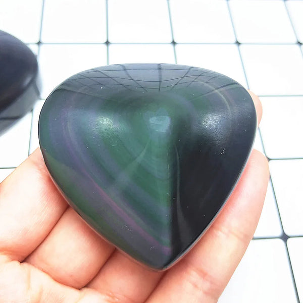 Black Rainbow Obsidian Hearts-ToShay.org