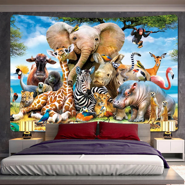 Jungle Animals Tapestry-ToShay.org