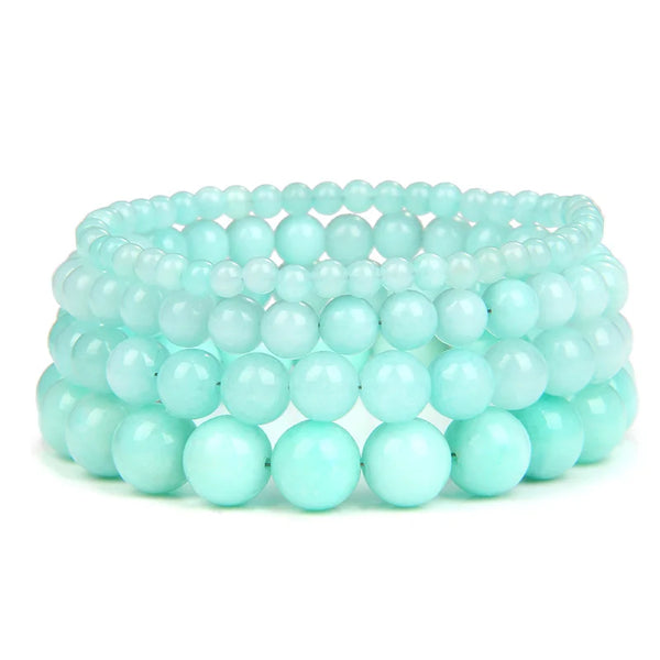 Blue Amazonite Bead Bracelets-ToShay.org