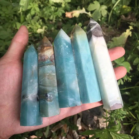 Blue Calcite Crystal Wand-ToShay.org