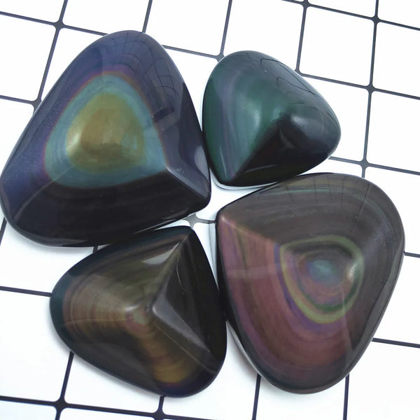 Black Rainbow Obsidian Hearts-ToShay.org