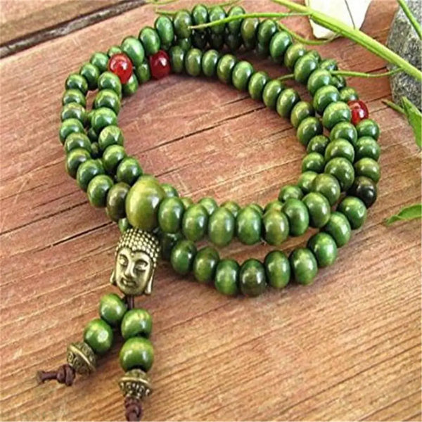 Green Sandalwood Mala Beads-ToShay.org