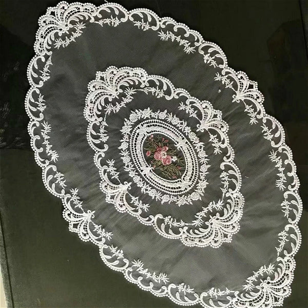 Embroidered Lace Tablecloth-ToShay.org