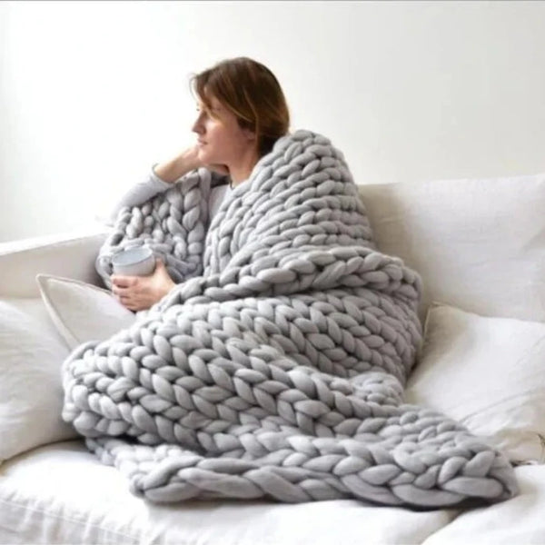 Knitted Throw Blanket-ToShay.org