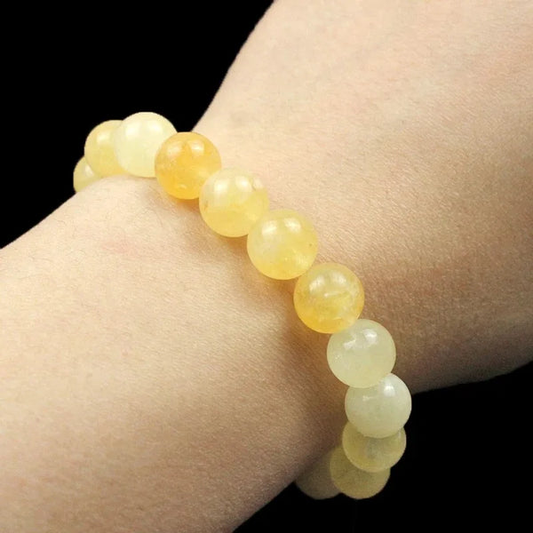 Yellow Citrine Bead Bracelet-ToShay.org