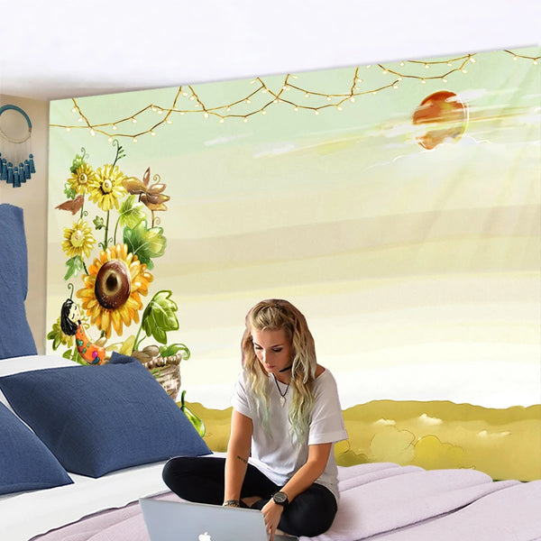 Sunflower Art Tapestry-ToShay.org