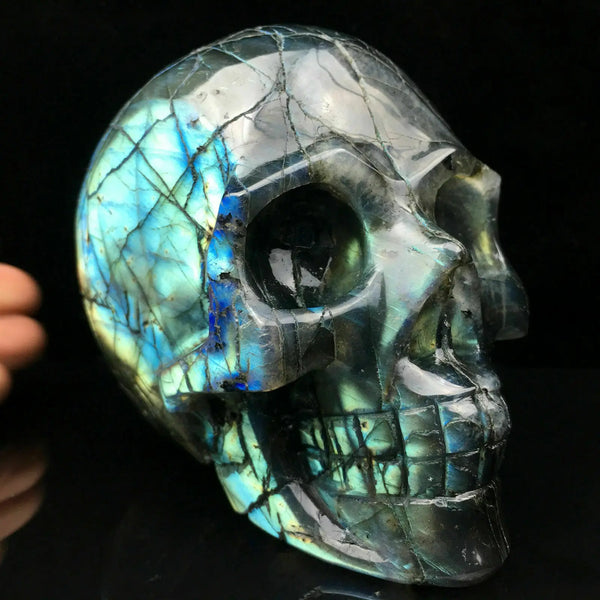 Blue Labradorite Quartz Skull-ToShay.org