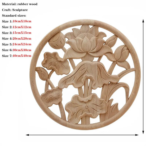 Wood Carved Flower Panel-ToShay.org