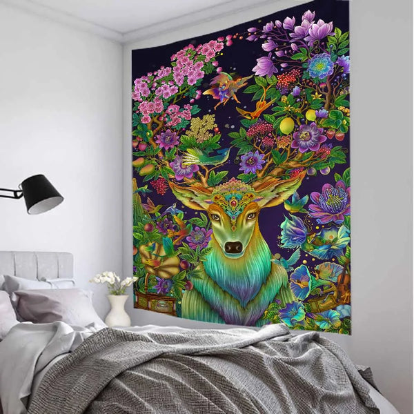 Psychedelic Animal Art Tapestry-ToShay.org