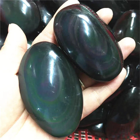 Rainbow Obsidian Palm Stones-ToShay.org