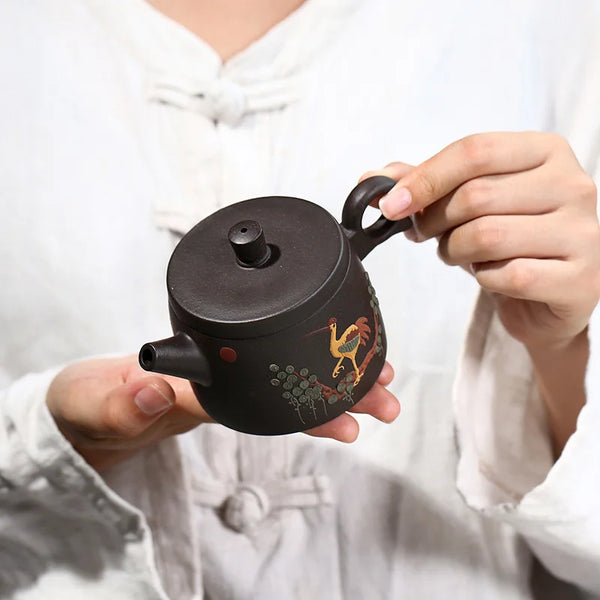 Yixing Painted Clay Tea Pot-ToShay.org