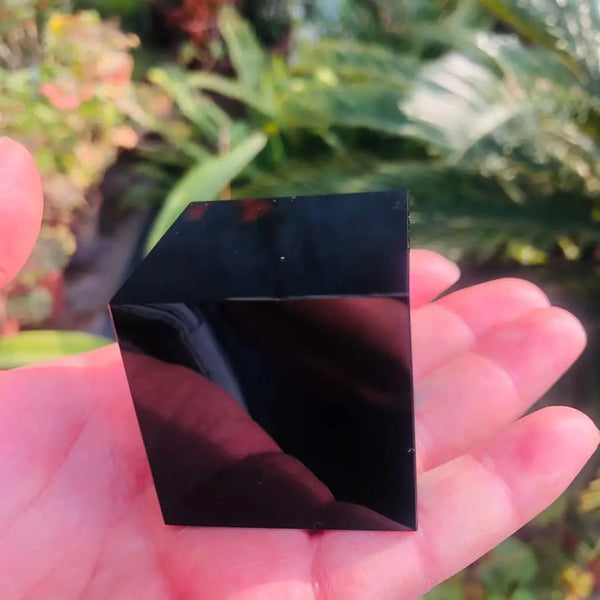 Black Obsidian Quartz Cube-ToShay.org