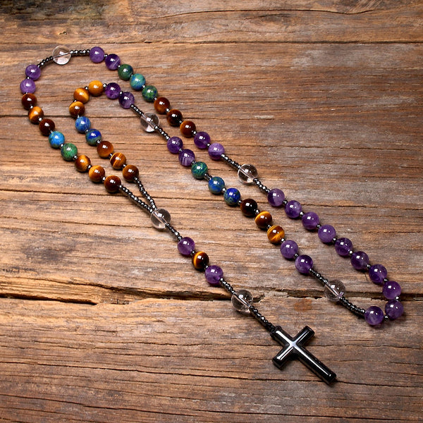 Purple Amethyst Rosary-ToShay.org