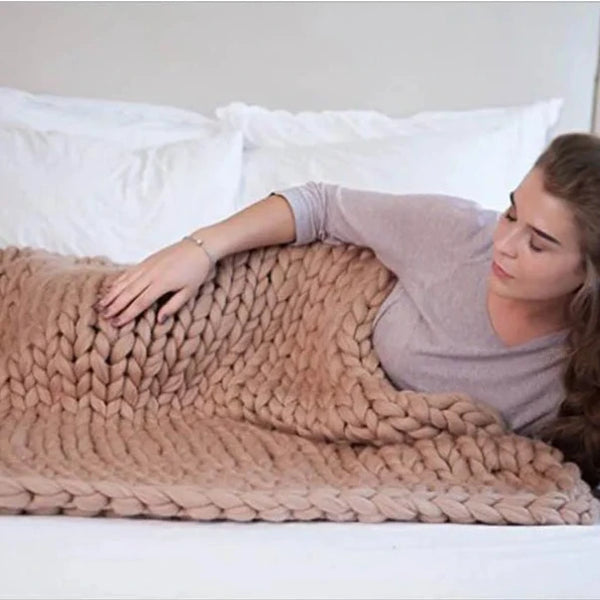 Knitted Throw Blanket-ToShay.org