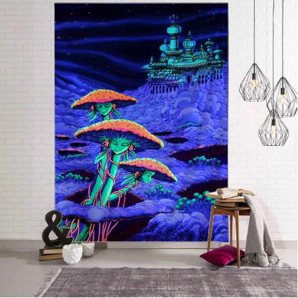 Mushroom Forest Tapestry-ToShay.org