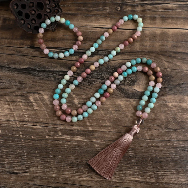 Blue Amazonite Mala Beads-ToShay.org