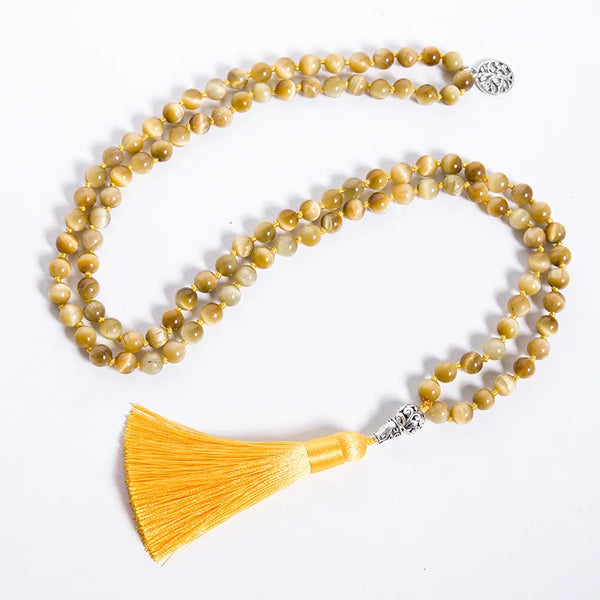 Yellow Tiger Eye Mala Beads-ToShay.org