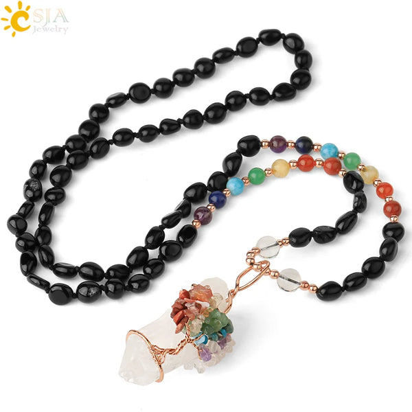 Chakra Bead Pendant Necklace-ToShay.org